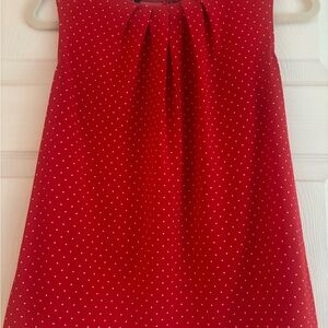 Jones New York Red Top with White Dots